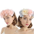thumbnail image 4 of Rose Flower Headband Decorative Hair Hoop Hair Accessory for Wedding & Festival, 4 of 10