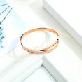 thumbnail image 5 of Pulsera de brazalete chapada en oro, brazalete de cinturón de cristal de la amistad del amor para mujeres, brazalete atrevido con hebilla de clavo, 5 of 5