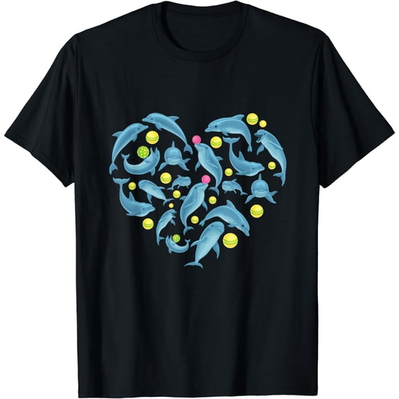Dolphin Lover heart Dolphins for Women girls boys men T-Shirt