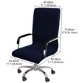 thumbnail image 4 of PiccoCasa Stretch Jacquard Office Chair Cover Armchair Protector, Large, Navy Blue, 4 of 6