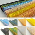 thumbnail image 1 of HEANUJJ 8Pcs Faux Sheet Glitter Dotted Pattern for DIY Assorted Color PVC Craft Making, 1 of 4