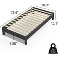 thumbnail image 3 of LIFEMENT Twin Signature Wood Platform Bed Frame Black, Noise-Free, Under Bed Storage, No Box Spring Needed, Easy Assembly, 3 of 9