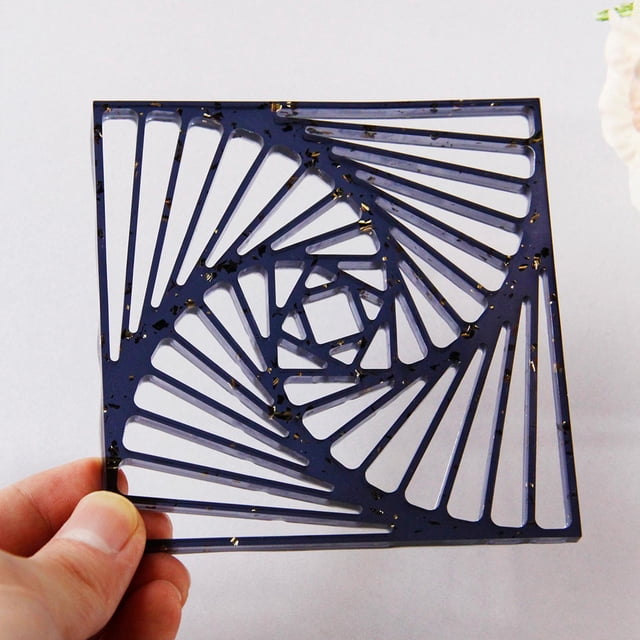 Posavasos cuadrado hueco, tapete reutilizable para tazas, resistente al calor para barra de apartamento, bebidas frías / calientes, oficina, Macarena Posavasos De Bebidas