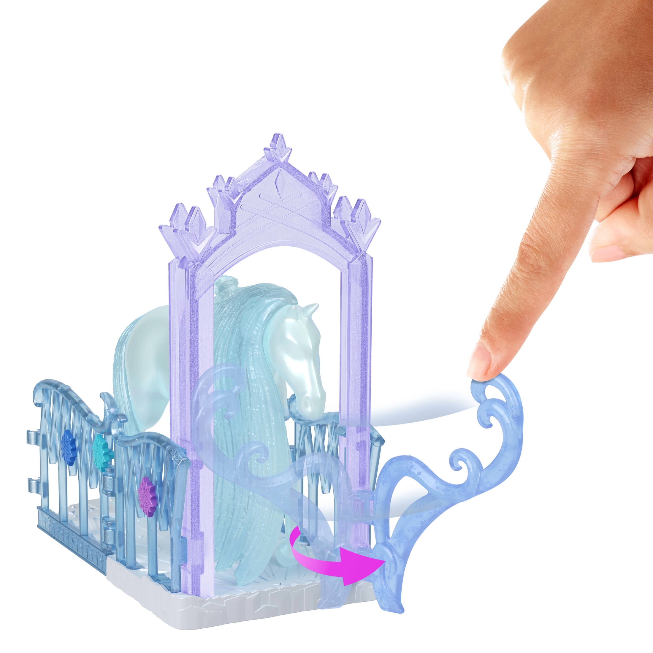 Disney Frozen Elsa & Nokk Small Doll & Horse Adventure Set with Icy Haven Playset & Accessories