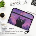 thumbnail image 6 of Accordion File Organizer with Zip Closure 13 Pockets Expanding File Folder Letter A4 Paper Document Organizer for Home Office Purple Sky and Black Cat, 6 of 7