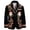 Black #39, variant on DORKASM Mens Christmas Blazer Lapel Holiday Gift Coats Long Sleeve Holly Leaf Print Jacket Fall Winter Comfy Ornament Print Jackets Green S