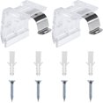 thumbnail image 1 of 2 Packs Window Blind Brackets with 4 pieces Screws, Mini Blind Brackets for Window Blinds Cordless, 1 of 5