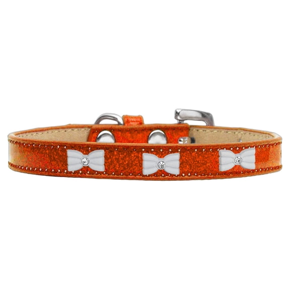 Dog, Puppy  Pet Widget Ice Cream Collar, "White Bow"