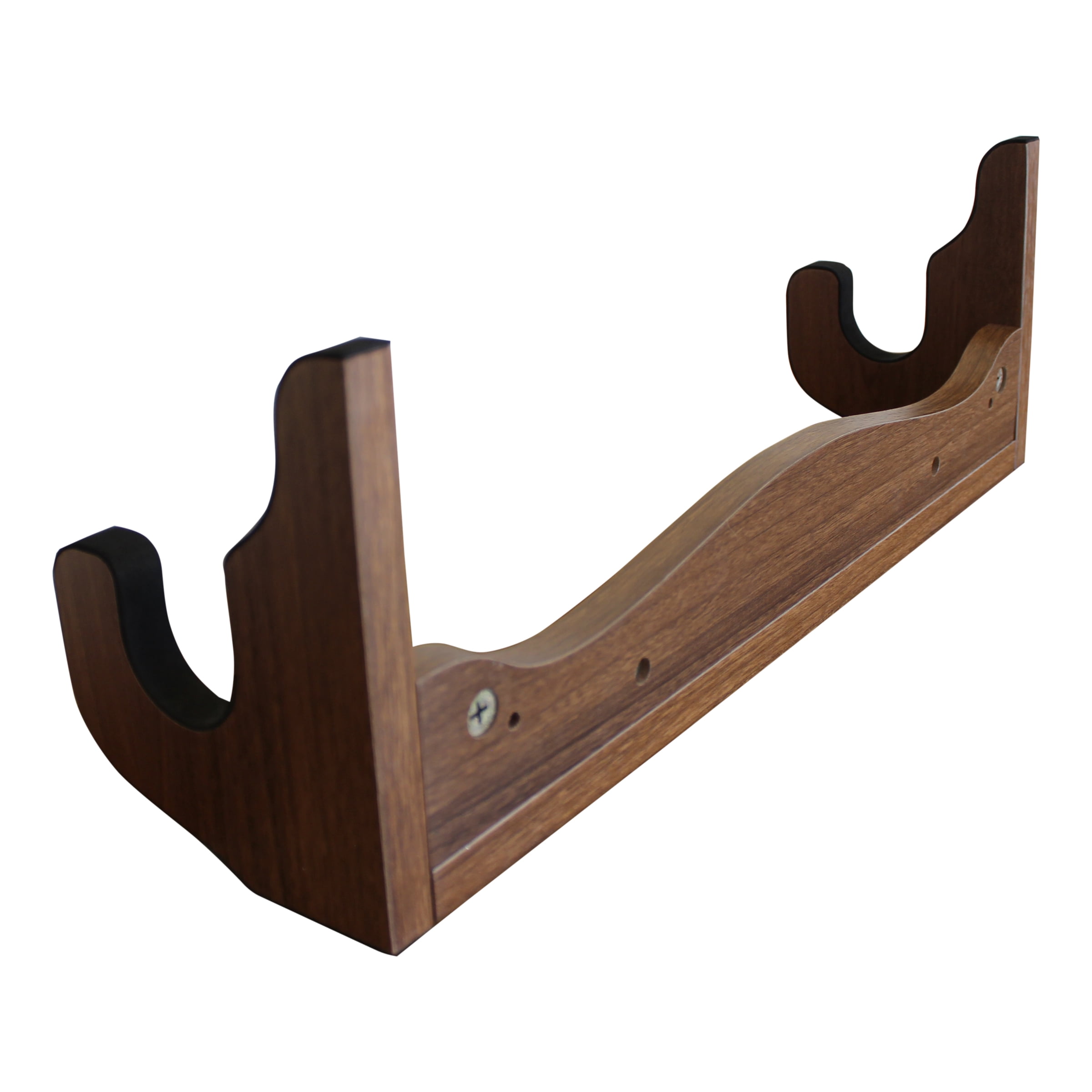 Rush Creek Creations Single Gun Wall Rack, Dark Walnut Padded Rifle or Shotgun Horizontal Display 21 x 5 x 7 in