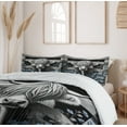 thumbnail image 6 of Ambesonne Rustic Duvet Cover Set, Monochrome Farmhouse Cow, King, Grey Black and Blue, 6 of 6