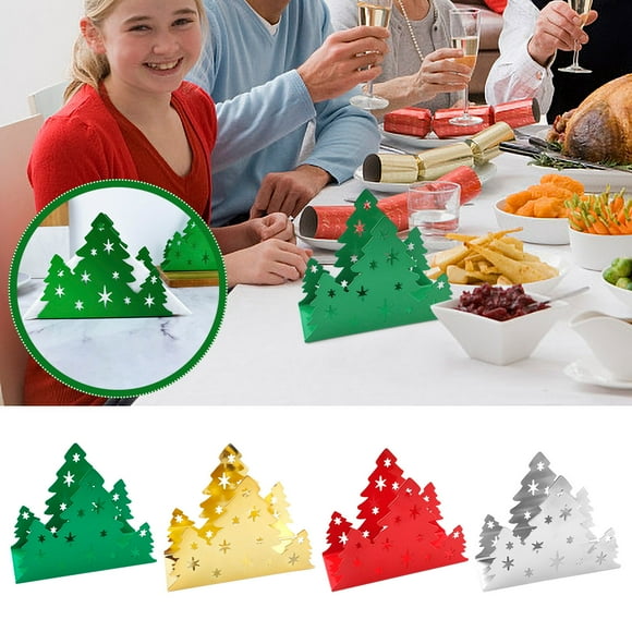 Xihbxyly Servilletero de Acero Inoxidable, Diseño de Árbol de Navidad, Elegante Decoración, Perfecto para Bares, Restaurantes, Karaokes, Versátil para Uso En Interiores y Exteriores, Fácil Montaje, I
