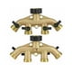 thumbnail image 5 of Adaptador de manguera de 4 vías con rosca de latón de 3/4" para riego de jardín (dorado) (1 unidad), 5 of 5