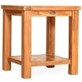 thumbnail image 4 of Teak Wood Tundra Square Outdoor Patio Side Table, A-Grade Teak Wood, 4 of 5