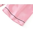 thumbnail image 6 of Beezizac Pajama for Girls Satin Silky Pink Cozy Kid Summer Modern Short Outfit PJS 2-Piece Size 12, 6 of 7
