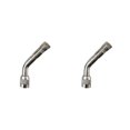 thumbnail image 1 of Riwesomey Válvula doblada de 45, 90 y 135 grados, adaptador de válvula doblada en ángulo de Metal para coche, convertidor extensor de extensión de tubo plata 135 grados 2piezas Riwesomey CBP025755, 1 of 5