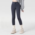 thumbnail image 2 of ZHOGXU Fashion Summer High Waist Solid Color Leggings Kids Girls Pants Comfortable Everyday Wear, 2 of 6