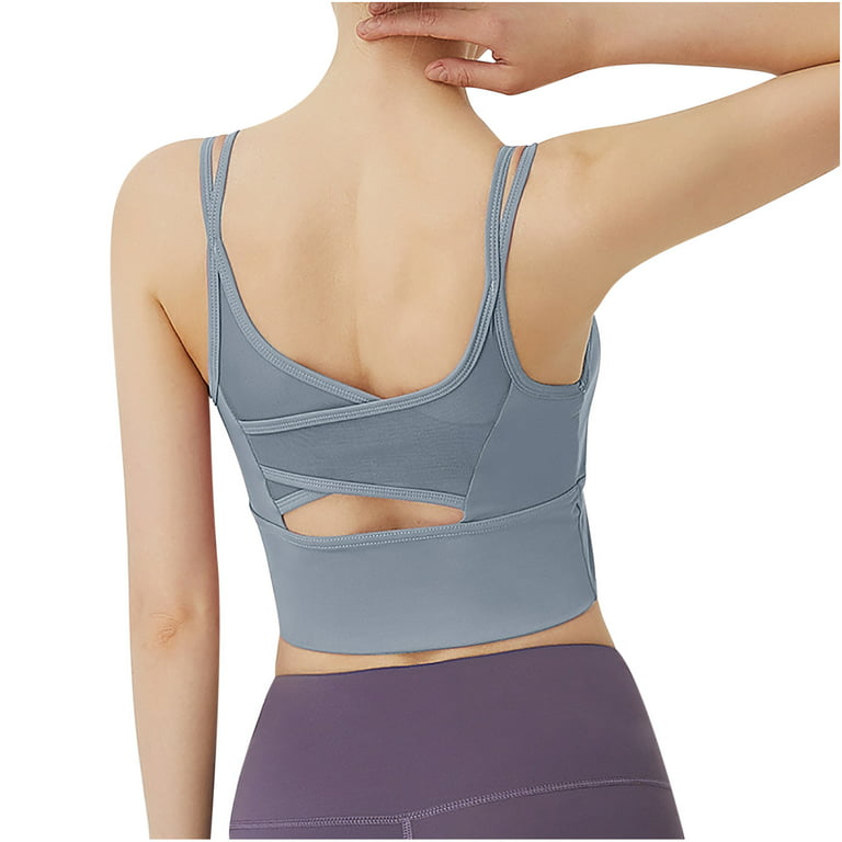 Aueoeo Backless Sports Bra, Sports Bras for Teens Women's Underwear Thin  Large Size No Sponge Side Collection Breathable Upper Collection Auxiliary  Breast Gathered Anti-Sagging No Steel Ring Bra 