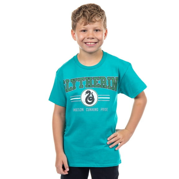 Harry Potter T-Shirt Boy's Slytherin Snake Design Short Sleeve Youth Tee