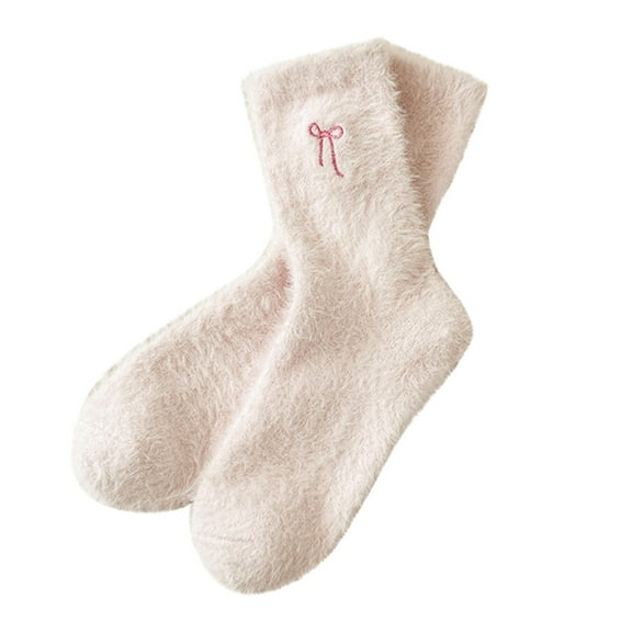 Fuzzy Socks for Women No Show Fall Fashion Must Haves Foot Warmer Ankle Cozy Winter Socks Light Pink