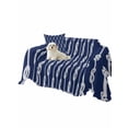 thumbnail image 2 of Navy Blue Knot Couch Cover for 2 Cushion Couch, Nautical Striped Monochrome Ocean Washable Love Seat Sofa Covers Slipcover, Throw Sofa Covers for Pets, Furniture Protector 71"x102", 2 of 9