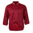 thumbnail image 3 of Chaqueta de Transpirable, para proteger de Hotel, Panadería, de Cocina, Mujeres, Hombres Rojo m BLESIY Chaqueta de chef uniforme para hombres, 3 of 8