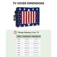 thumbnail image 2 of Outdoor Tv Cover 50 To 55 Inch, USA Flag 4th of July Stars Blue White Red Stripe Retro Waterproof And Weatherproof Tv Covers Tv Display Protectors For Outside Flat Screen Tv 40x25x4.5In, 2 of 6