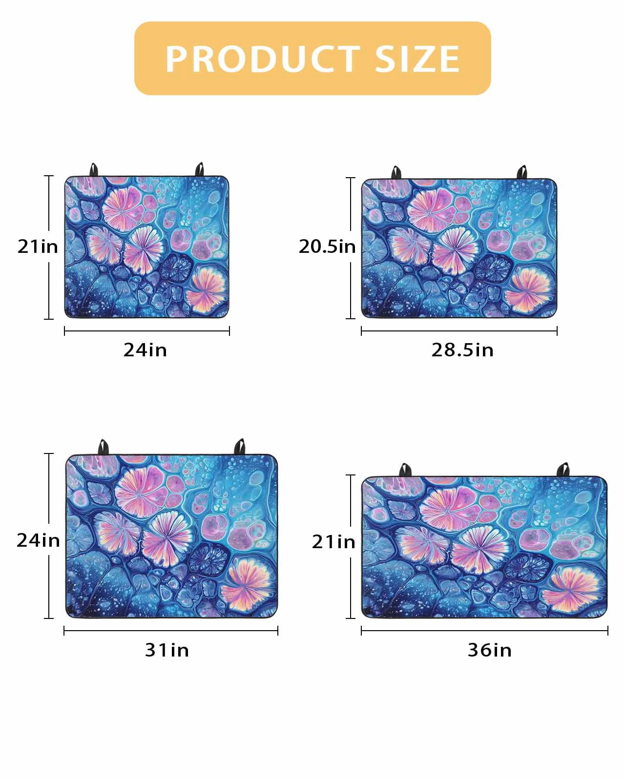 Large Induction Cooktop Protector Mat Ombre Blue Stove Top Covers for Electric Stove, Modern Abstract Fluid Art Gradient Decorative Stove Burner Cover Mats, Glass Top Stove Cover