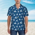 thumbnail image 4 of Daiia Cartoon Geese With Xmas Hawaiian Shirt for Men Gentle Cotton Regular Short Sleeve Casual-3X-Large, 4 of 9