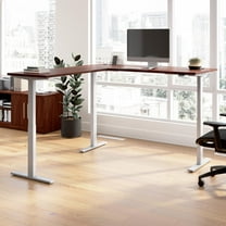 Move 60 Series 72W L Shaped Standing Desk in Hansen Cherry - Engineered Wood