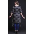 thumbnail image 4 of Bimba Blue Damask Shibori Printed Asymmetrical Kurti Tops For Women Indian Summer Dress Tunic X-Large, 4 of 6