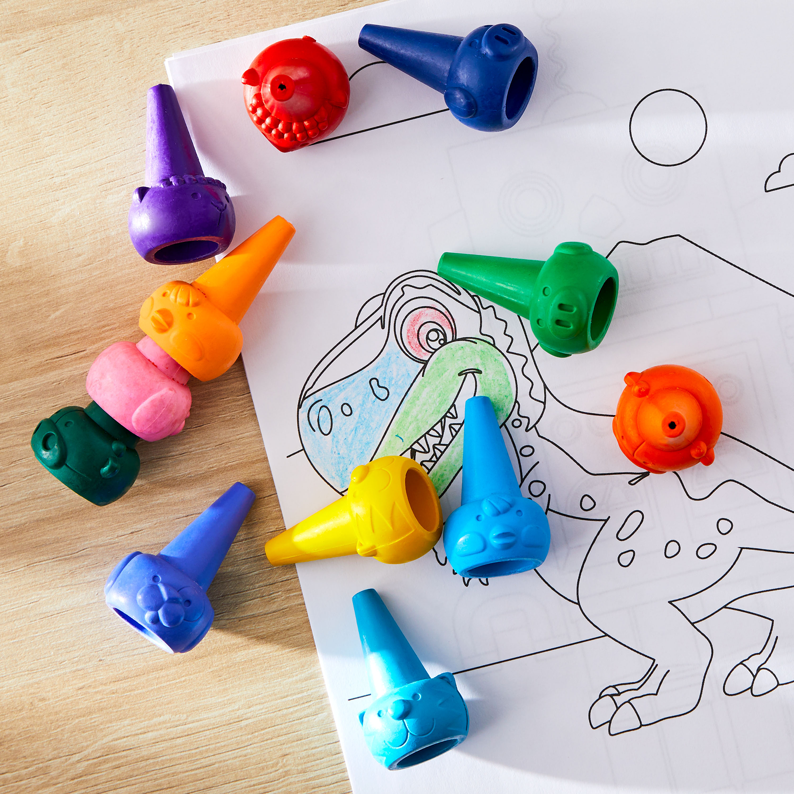 (2 pack) Pen+Gear Animal Stackable Crayons, Assorted Colors, 12 Count