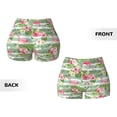 thumbnail image 5 of Kdxio Tropical Flamingo Print Workout Shorts for Women Seamless Soft Smooth Gym Yoga Scrunch Active Shorts, 5 of 9