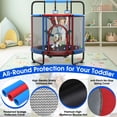 thumbnail image 5 of Cochan Trampoline for Kids 5FT 600LBS Toddler Trampoline with Enclosure Net and Handlebar, Mini Small Kids Trampoline for Age 1-6, Birthday Gift for Kids, 5 of 7
