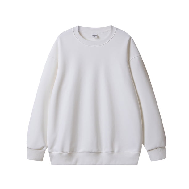 pstuiky camisetas de manga larga para hombre, Camisas tipo jersey básicas de cuello redondo informales de color sólido y grueso para hombre Tops casuales para hombres m