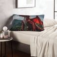 thumbnail image 6 of Balery Majestic Red Dragon Bedding Queen Pillow Cases - Envelope Closure - Soft Brushed Microfiber Fabric - Shrinkage and Fade Resistant Pillow Cases-16"x24", 6 of 6