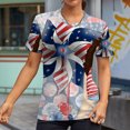 thumbnail image 4 of DailyTrove Women's Star-Spangled Banner Print T-Shirt - Short Sleeve Casual Tee, Patriotic for American Celebrations & Streetwear, 4 of 4