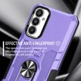 thumbnail image 6 of Feishell Case for Samsung Galaxy A34 5G (6.6 inch),Shockproof Anti-Fingerprint Hybrid Armor Cover with 360° Rotation Finger Ring Holder Kickstand Magnetic Car Mount Rugged Protective Phone Case,Purple, 6 of 10