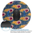 thumbnail image 4 of Disketp Burning Rugby Balls Small Mouse Pad 7.9x7.9 Inches,Washable Round Mousepad for Office Laptop Computer,Non-Slip Rubber Base Mouse Pads for Wireless Mouse, 4 of 8