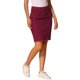 thumbnail image 4 of Falda de mezclilla INSPIRE CHIC para mujer, casual, desgastada, hasta la rodilla, talla XS, rojo profundo, 4 of 6