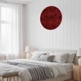 thumbnail image 6 of Wall Clock Red Leather Clocks PVC Silent Non-Ticking Battery Operated Decorative Animal Fur Textures Round Clock for Home Living Room Kitchen Bedroom Office School Wall Decor 10 Inch, 6 of 9