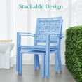thumbnail image 5 of Best Choice Products 3-Piece Stackable Patio Bistro Set, Outdoor Chat Furniture w/ 2 Chairs, Table - Sky Blue, 5 of 8