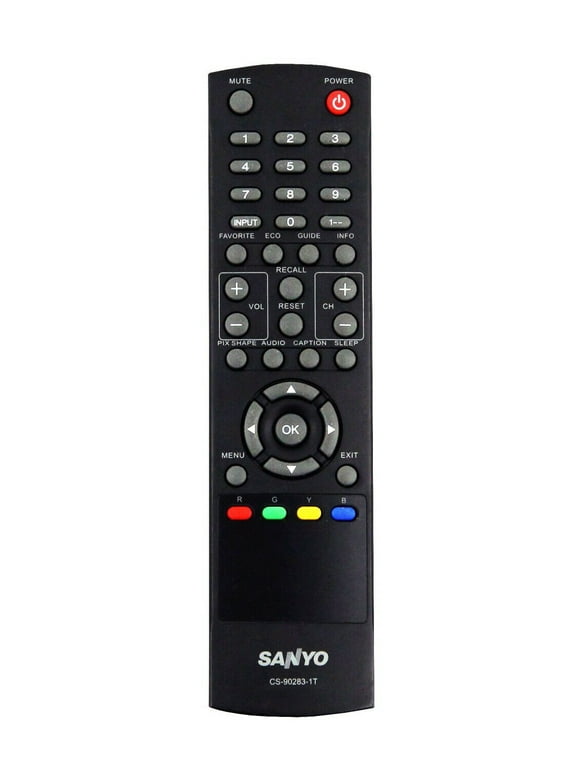 Genuine Sanyo CS-90283-1T TV Remote Control Compatible with SANYO TVs DP32242 DP55441 DP46142 DP40142 DP42142 DP32640 DP42740 DP42841 DP46841