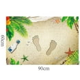 thumbnail image 3 of 60x90CM Beach and Footprints Patterns PVC Material decoration PVC floor 3D Floor Stickers Door Mats Cushions Decorations, 3 of 6