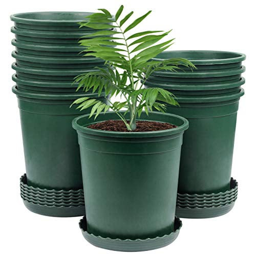 Mhonniwa 1 Gallon Nursery Pots for Plants 12 Set 6.3 Inch