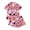 AA-#Pink3181, variant on WOYY Halloween Pajamas for Girls Cute Short Sleeve Top Shorts PJs Sleepwear, Sizes 3-14