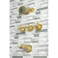 thumbnail image 3 of Kingston Brass KBX8137BX Metropolitan Three-Handle Tub and Shower Faucet, Brushed Brass, 3 of 5