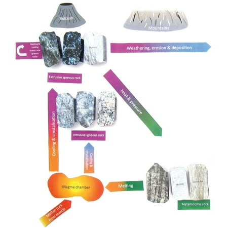 Origami Organelles 3-D Paper Model Kit: Rock Cycle