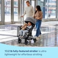 thumbnail image 4 of Graco Ready2Jet Travel System – Compact Travel Stroller with Automatic Fold and SnugRide Infant Car Seat, 4 of 5