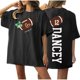 thumbnail image 1 of Tops Cortos para las Mujeres, Doble Cara Impreso Cuello Redondo Gota Hombro Camiseta, Top Estirable Casual, 1 of 5