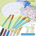 thumbnail image 4 of Juego de 72 Pinceles y , 60 Pinceles y 12 Bandejas para Paletas de Pintura, Juego de Pintura Profesional para Artistas., 4 of 5